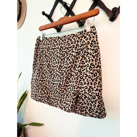 90s Leopard Print Mini Skirt, Small - Picture 3 of 6